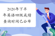 大学英语四级查分时间(大学英语四级查分时间表)