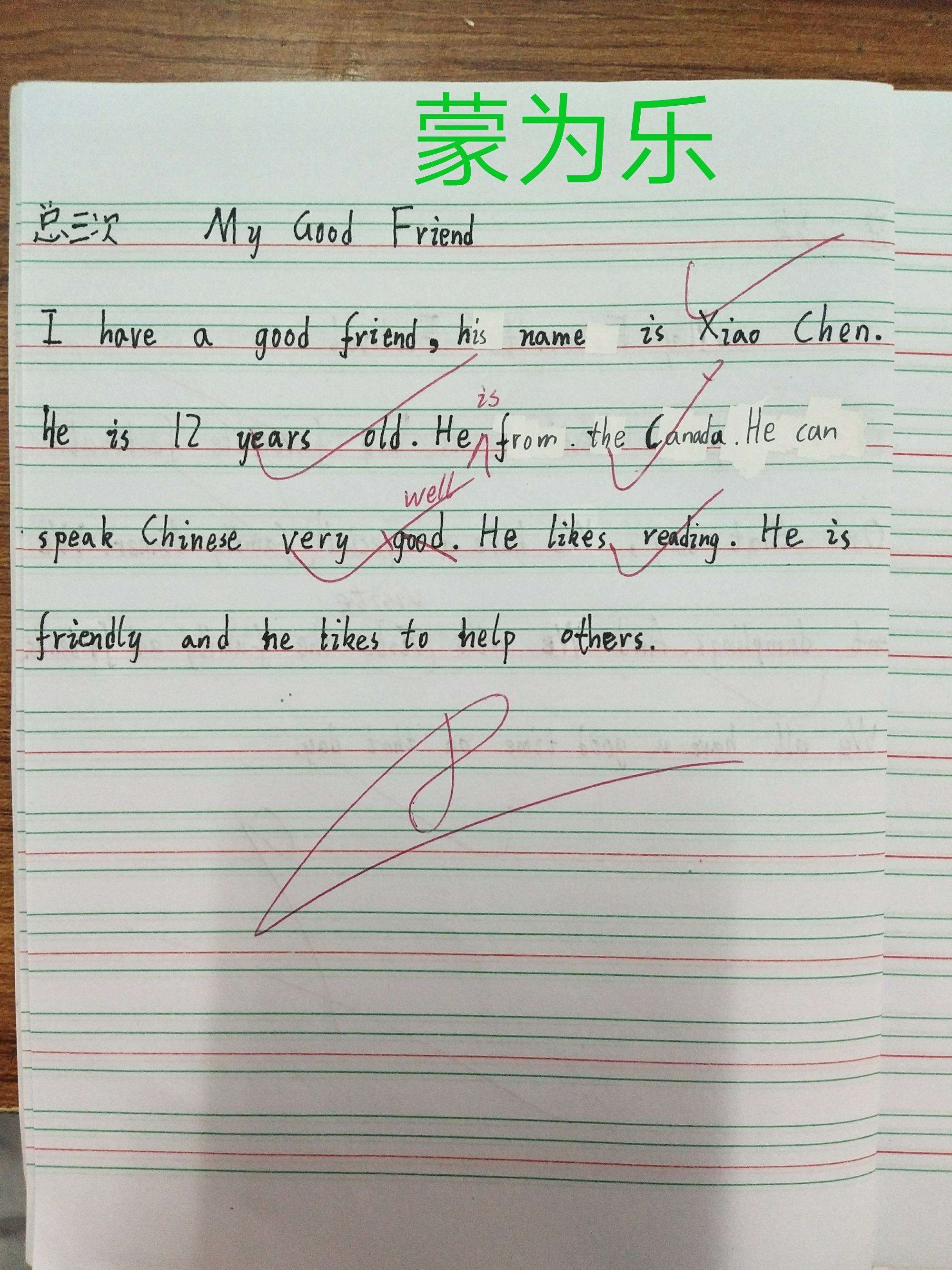 英语作文范文10篇小学五年级的简单介绍