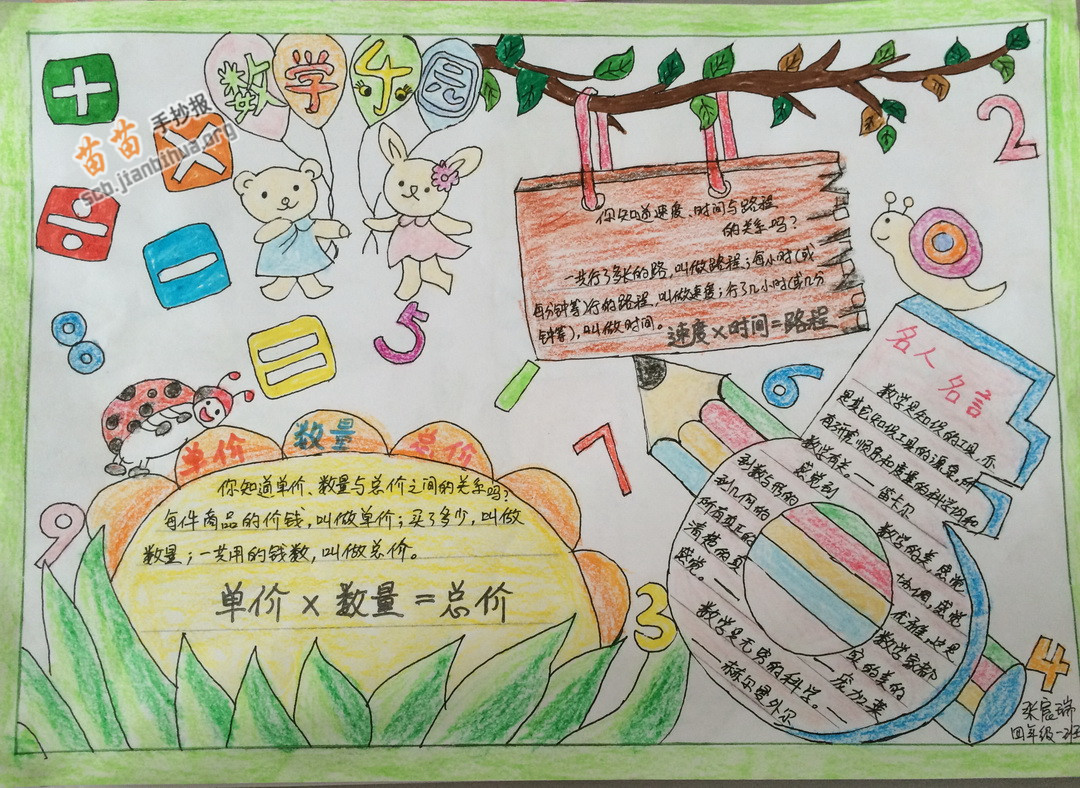 小学数学手抄报内容50字左右怎么写_小学数学手抄报内容50字左右