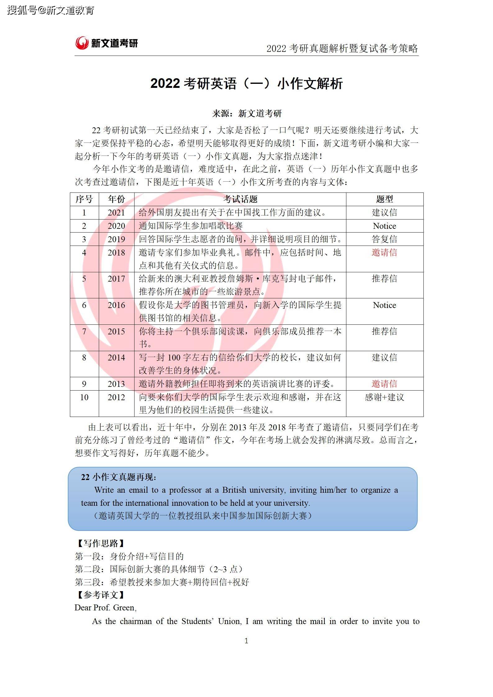 关于2022考研英语一答案什么时候出来的信息